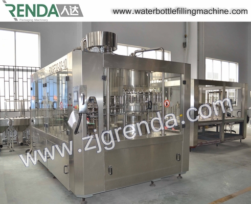 Electric 3 In 1 Automatic Water Bottle Filling Machine  Customized Made Plastic Cap 500ml PET Beverage Equipment